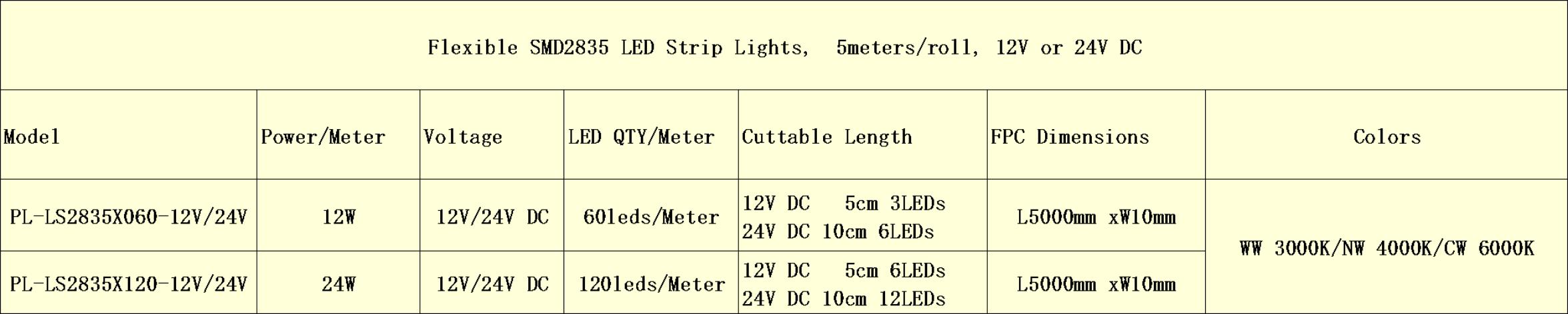 flexible smd2835 led strip lights